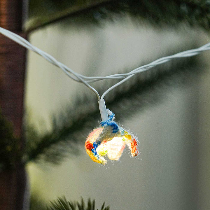 5.5m, 40 Bulbs | Handmade Stars Crochet LED Fairy Lights For Christmas Decoration