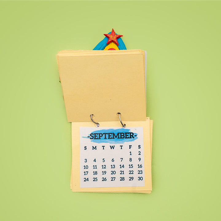 Yellow Birdhouse 2026 Clay Calendar Magnet