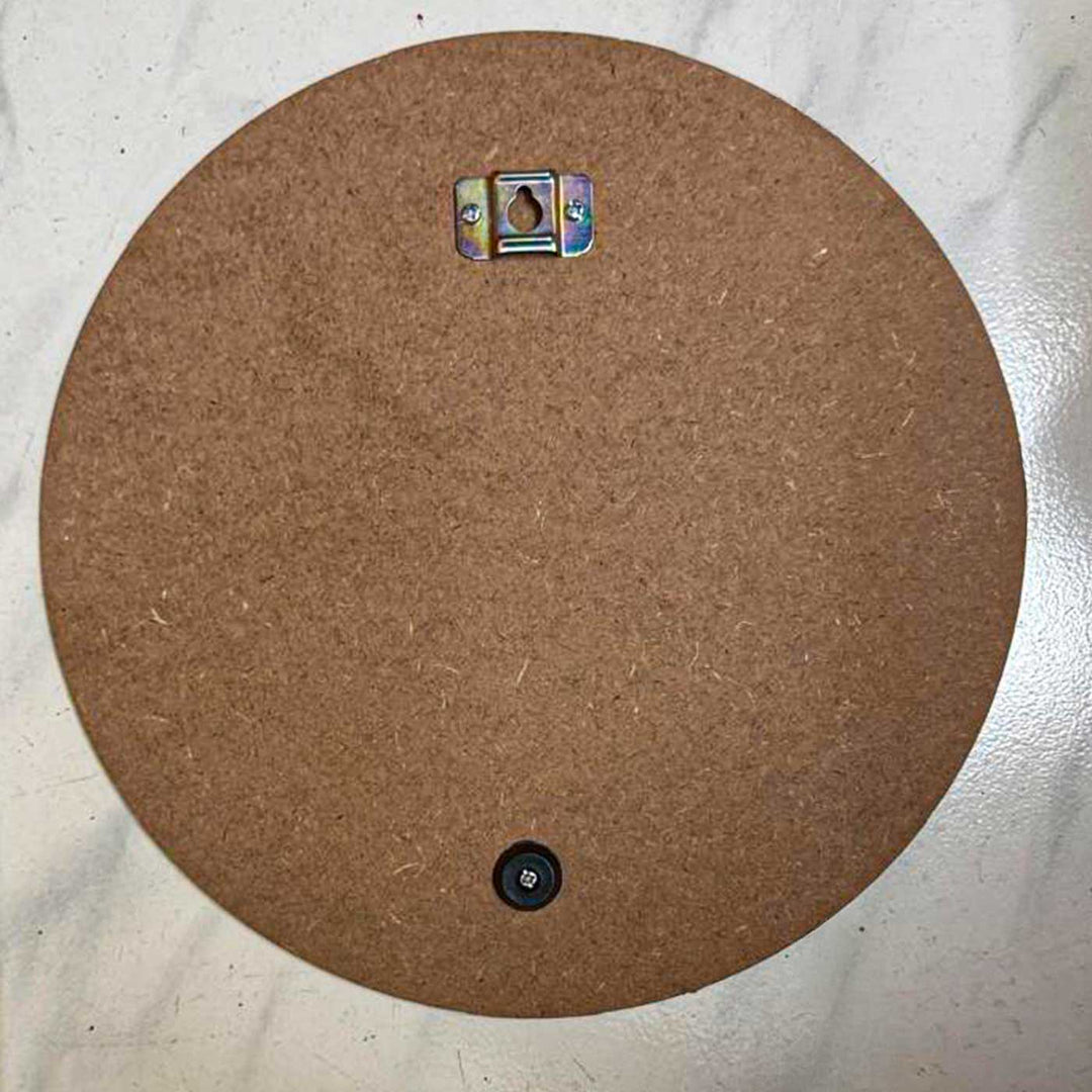 Hand-Painted Dot Mandala Dark Blue & White Mdf Wood Wall Plate