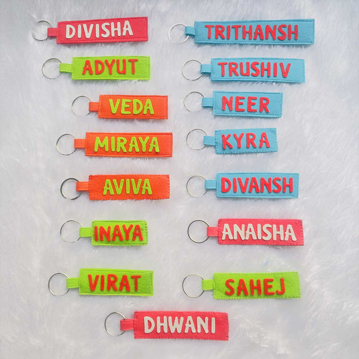 Personalized Name Felt Keychain for Kids