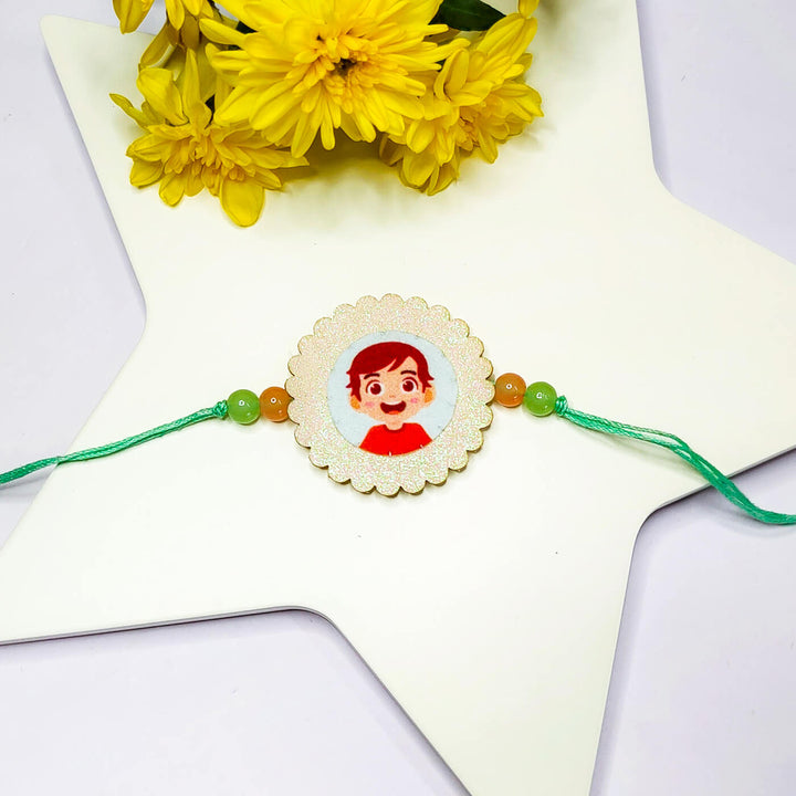 Little Sister Rakhiglow In The Dark - Front View with Flowers Background (10)