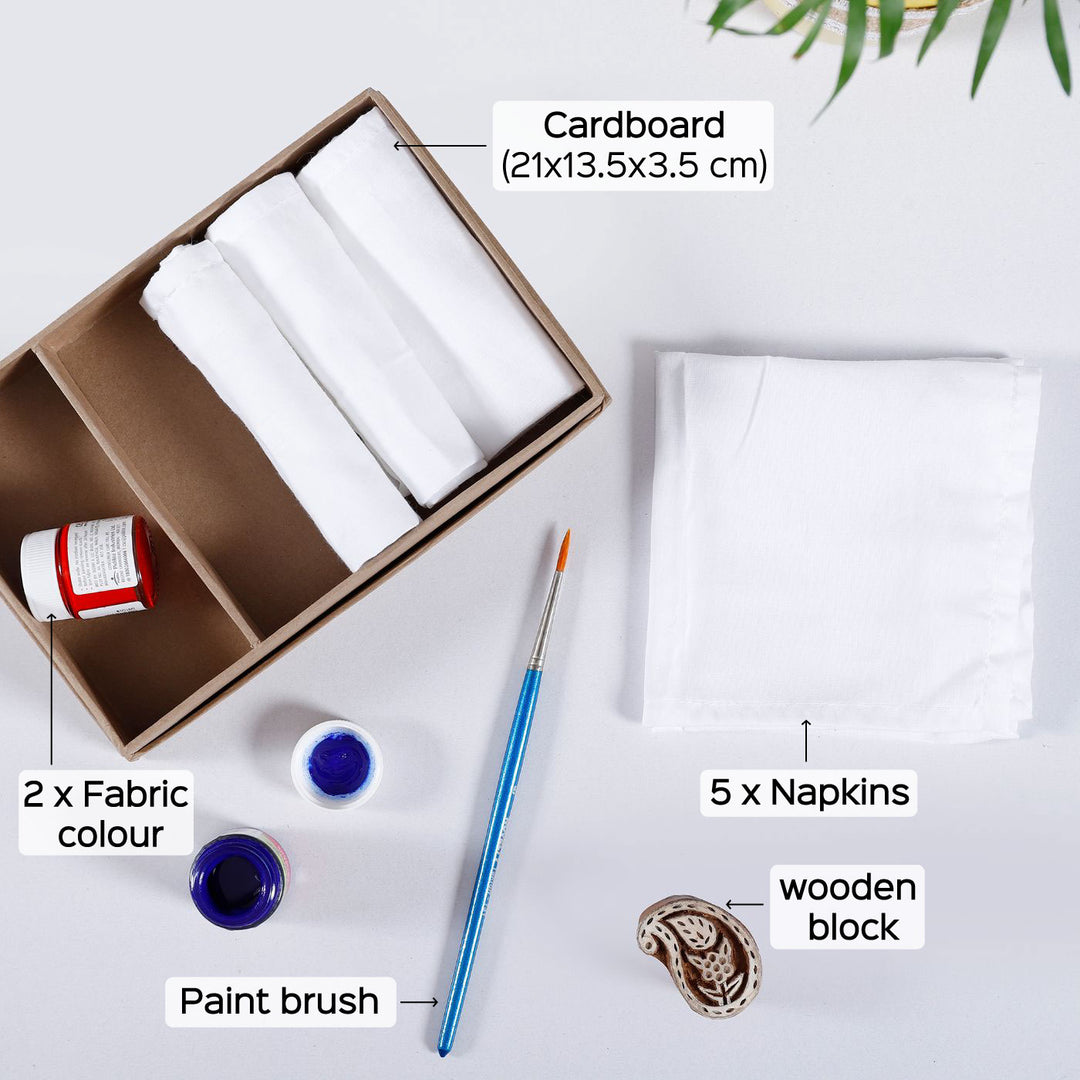 DIY Blockprinting Kit For Napkins