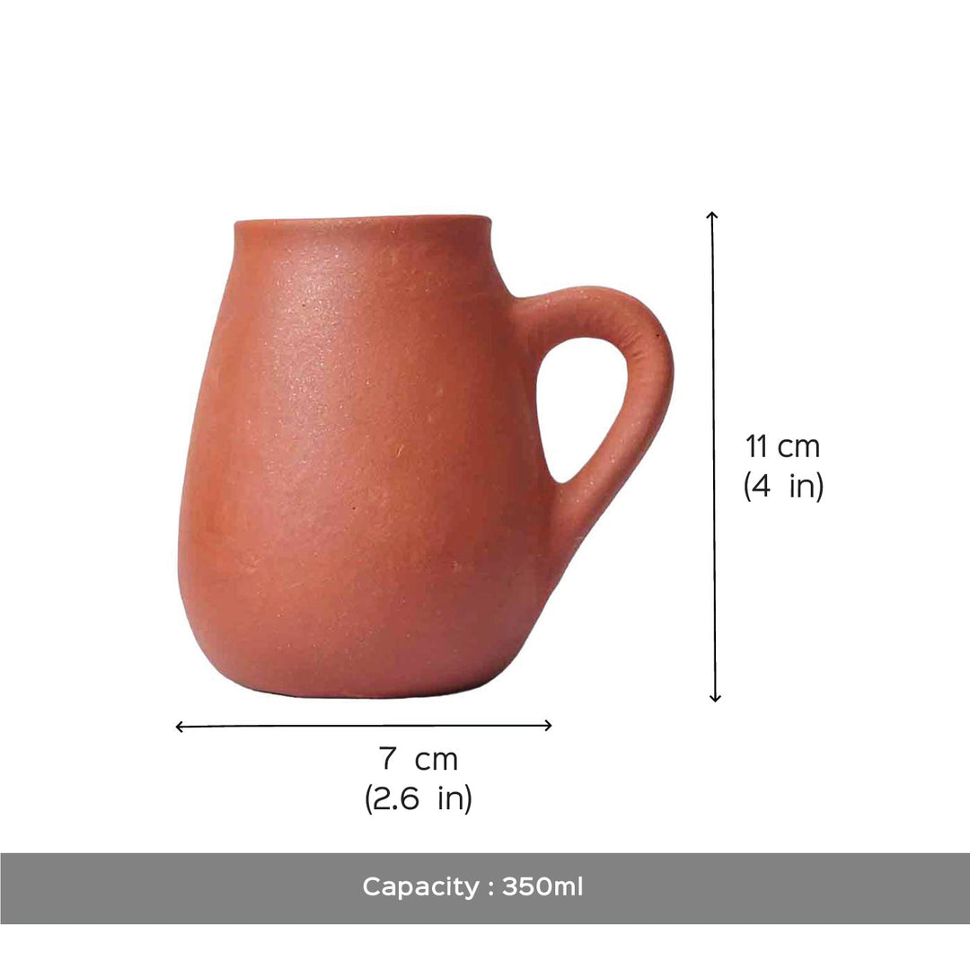 Personalized Hand-painted Floral Theme Monogram Terracotta Mug - Q