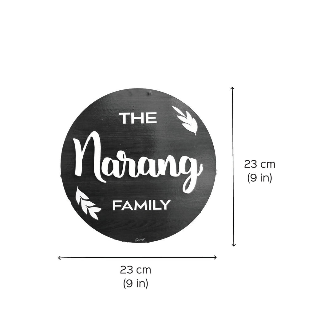Personalized Printed Family Mdf Wood Name Plate With 3D Letters 1 - Dimension Chart with Personalization