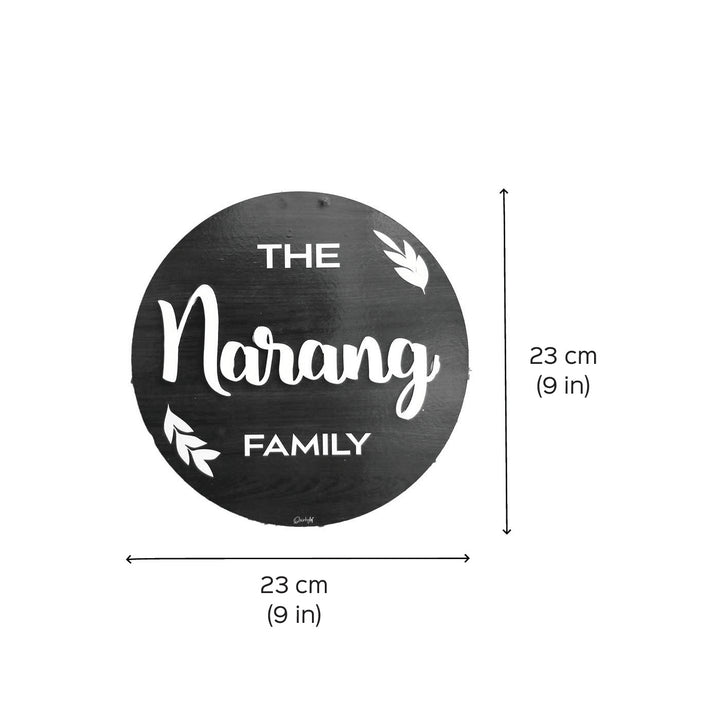 Personalized Printed Family Mdf Wood Name Plate With 3D Letters 1 - Dimension Chart with Personalization