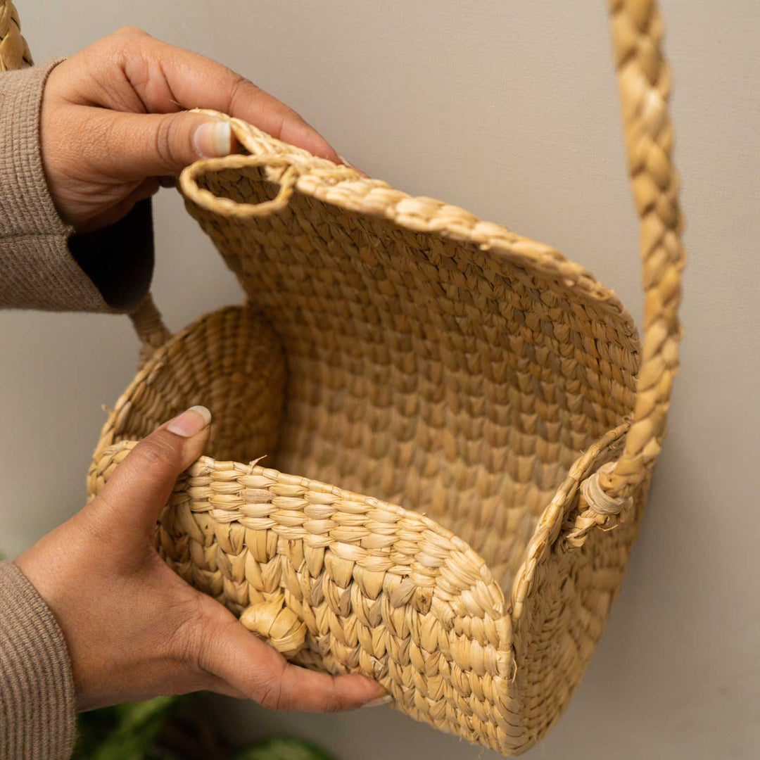 Handmade Ena Water Reed Sling Bag