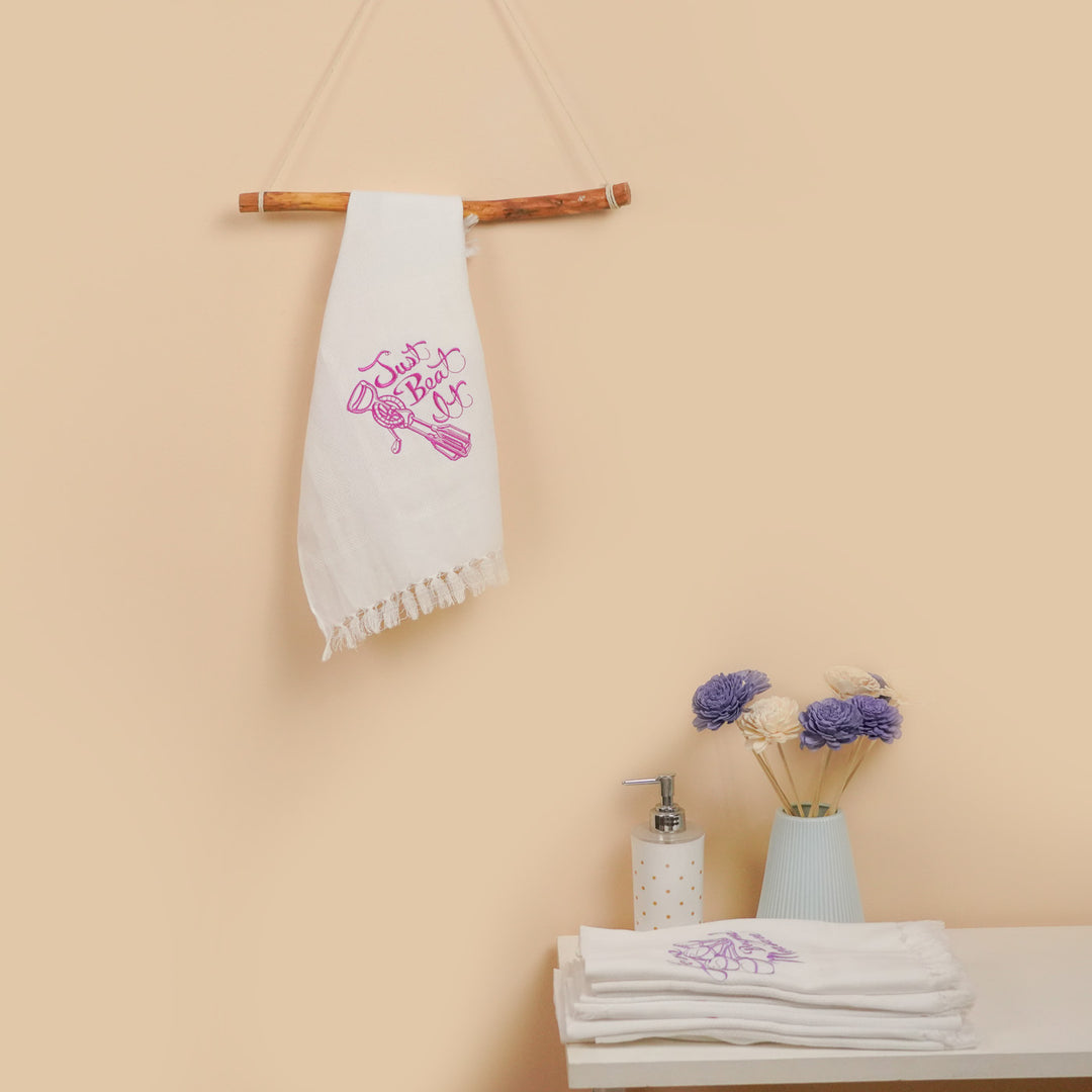 Personalized Embroidered Kitchen Theme Cotton Napkins | Set Of 12