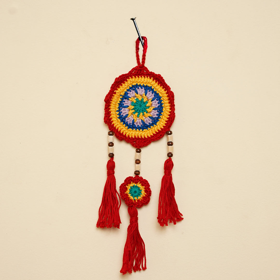 2 Pc | Handmade Muladhara Chakra Crochet Hangings