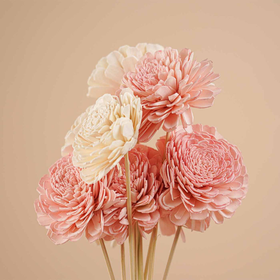 Handmade White Rose Dried Flower Bouquet