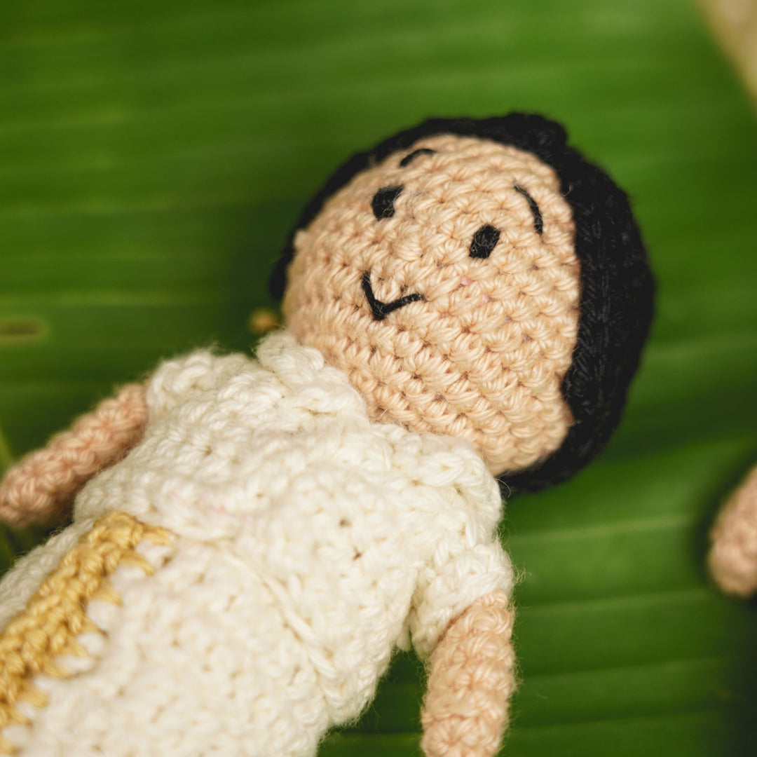 Handmade Crochet Kerala Couple Cotton Dolls | Set Of 2
