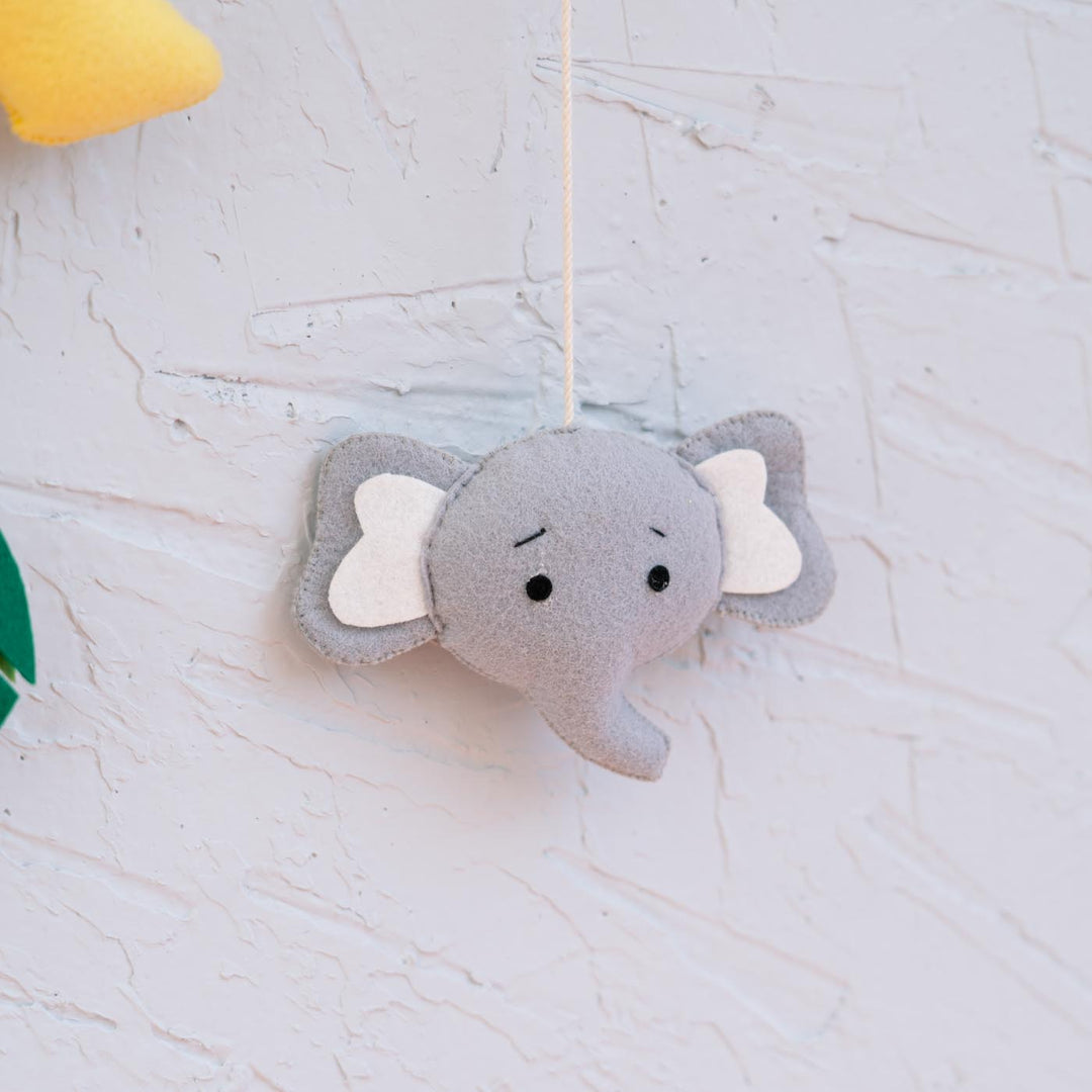 Handcrafted Personalized Themed Bunting For Kids Animal Safari - Hanging from String Front View