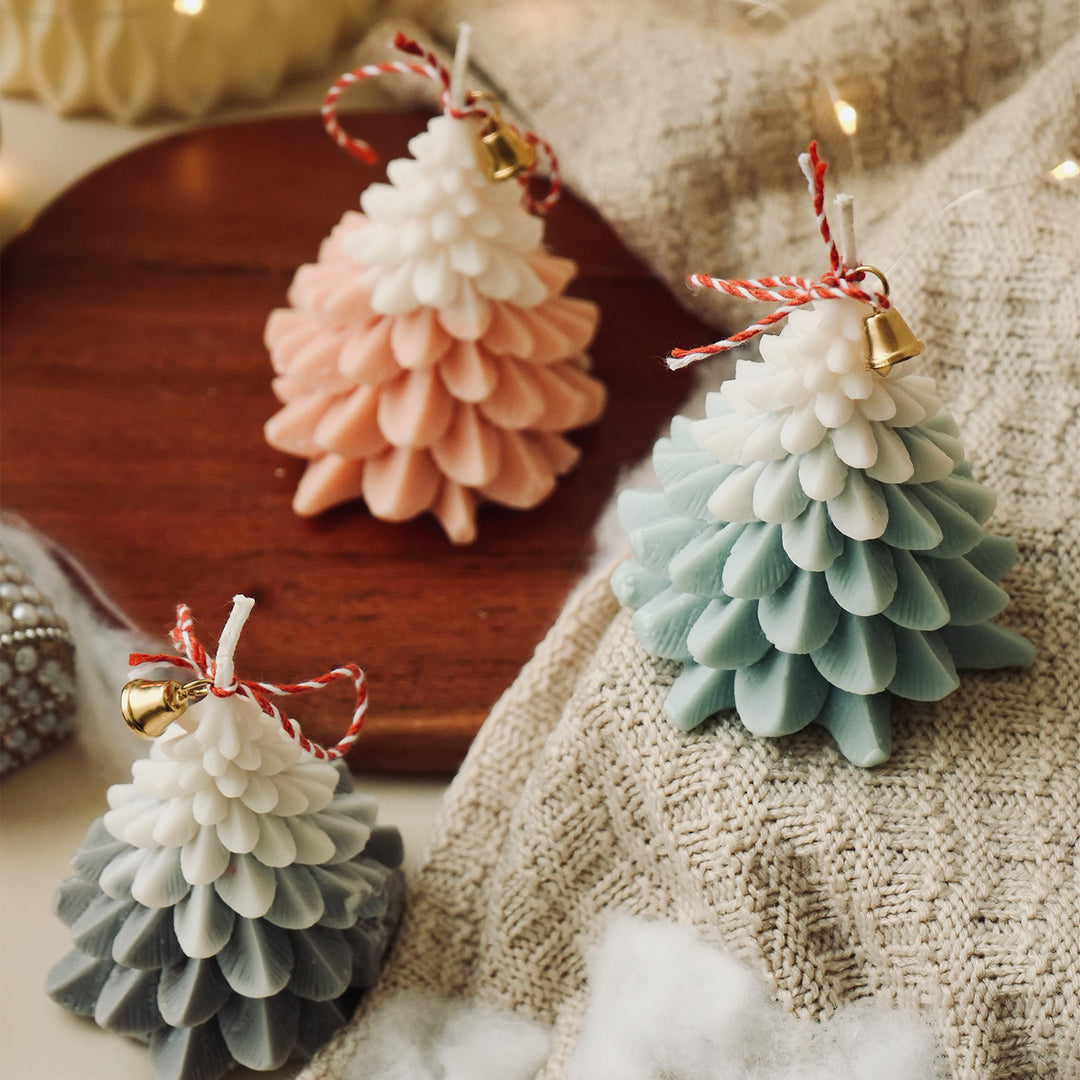 Handmade Ombre Christmas Tree Soy Wax Scented Candle