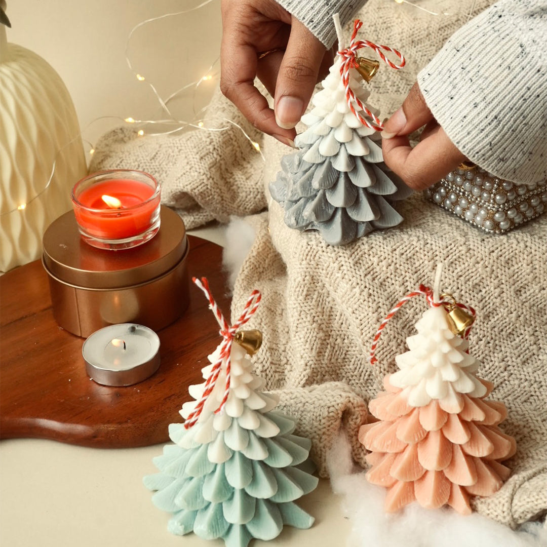 Handmade Ombre Christmas Tree Soy Wax Scented Candle