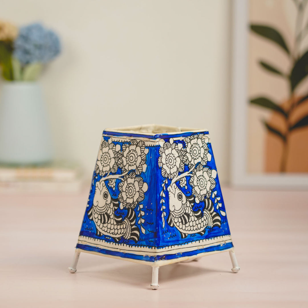 6 inch | Fish Hand Painted Tholu Bommalata Tabletop Lamp