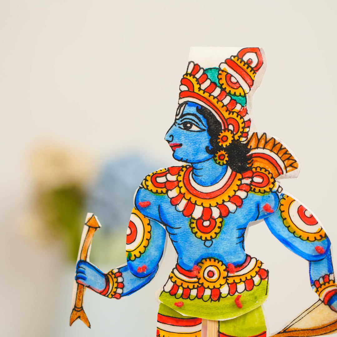 Hand-Painted Ram Tholu Bommalata Flip Toy