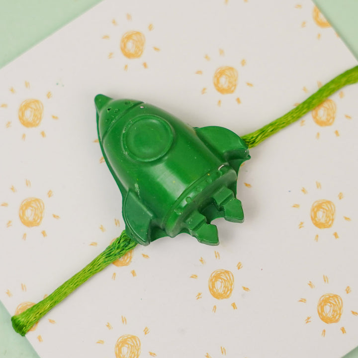 Customized Handmade Vehicles Theme Wax Rakhi For Kids - Close-up Front View (2)