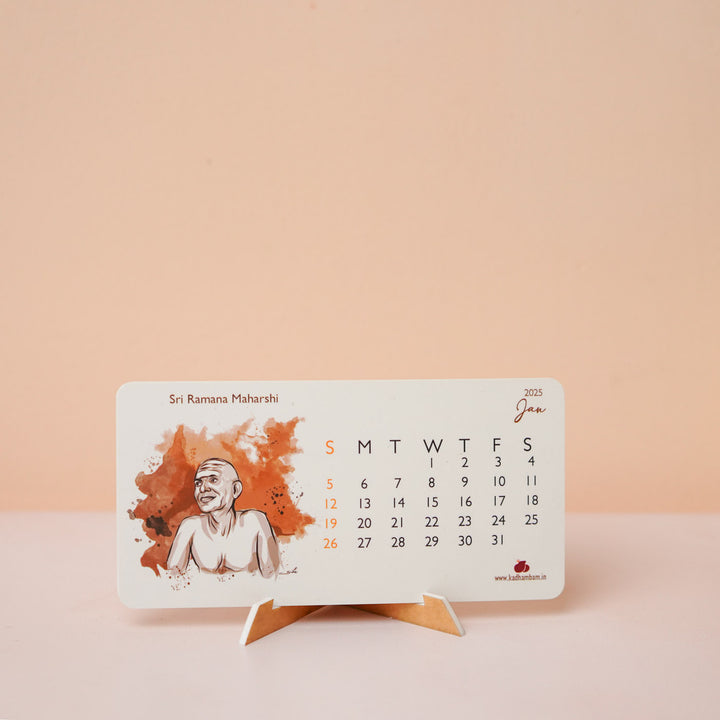 Printed Ramana Maharshi 2026 Desk Calendar