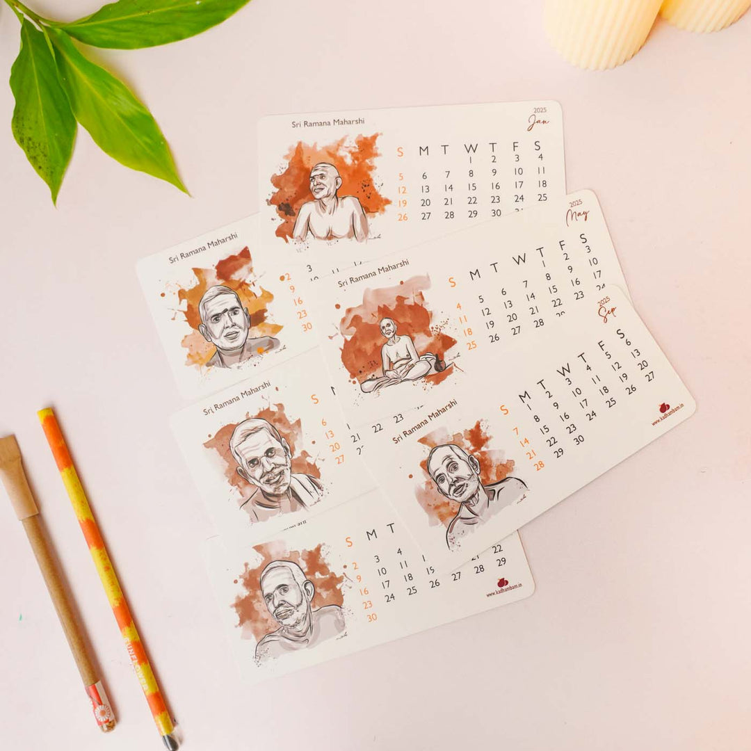 Printed Ramana Maharshi 2026 Desk Calendar
