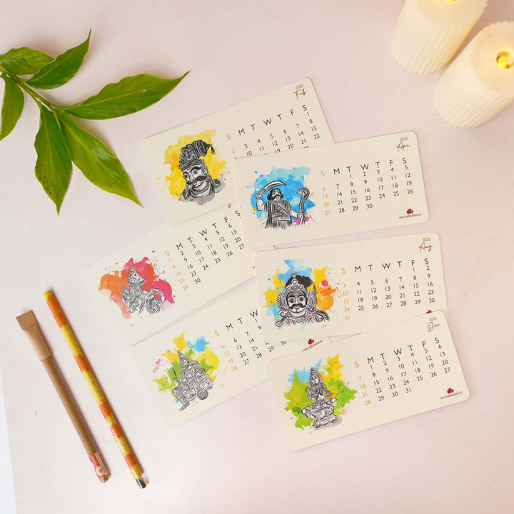 Printed Kaaval Deivam 2026 Desk Calendar