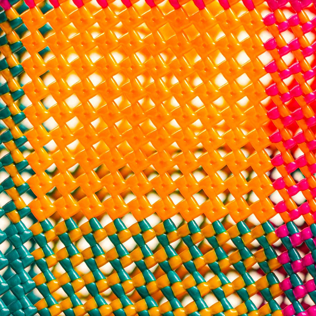Checkered Multicolor Mukhya Knot Handmade Koodai Tote Bag