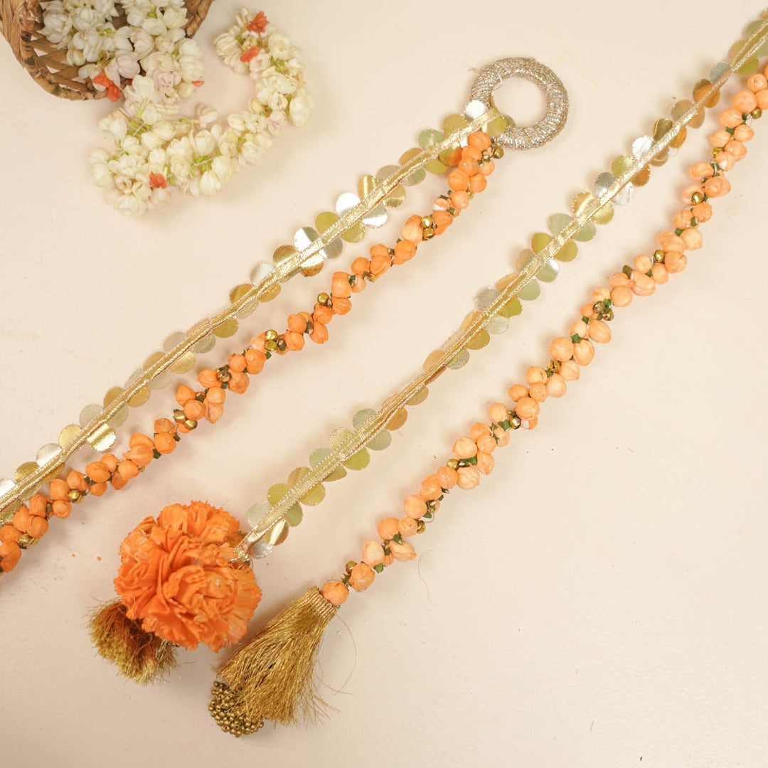 Set of 2 | Handmade Shola Buds LED String Flower Design Hanging With Battery Operated Lights