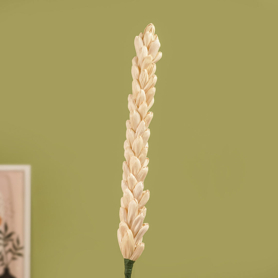 1 Pc| Handmade Corn Husk Kevda Design Flower Stick