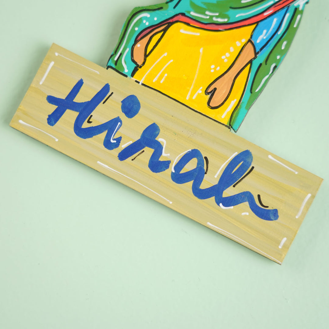 Personalized Hand-painted Artist Theme MDF Wood Fridge Magnet