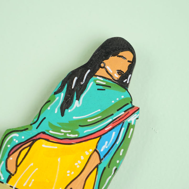 Personalized Hand-painted Artist Theme MDF Wood Fridge Magnet