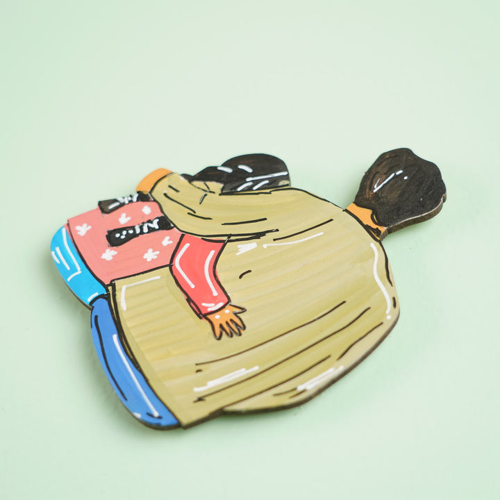 Personalized Daddy’s Little Girl Theme MDF Wood Fridge Magnet For Fathers