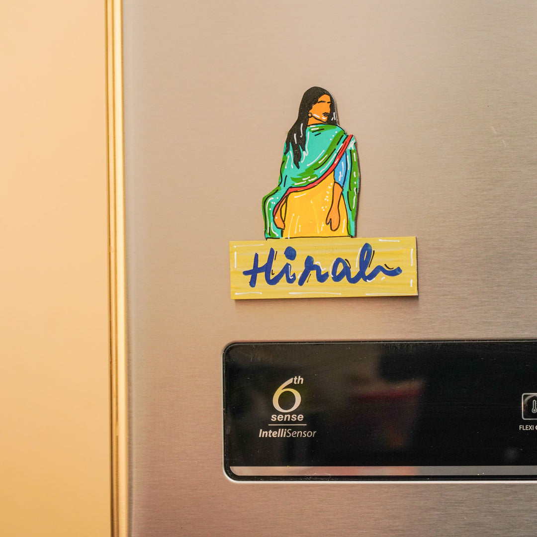 Personalized Hand-painted Artist Theme MDF Wood Fridge Magnet