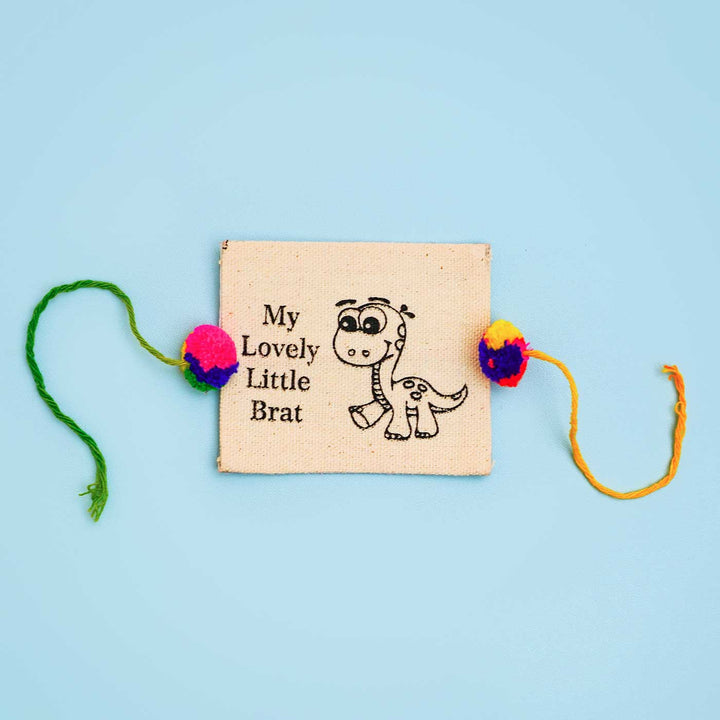 Eco Friendly Fabric Painting Diy Rakhi Hamper With Rice Roli 2 - Close-up of Eco-friendly Rakhi
