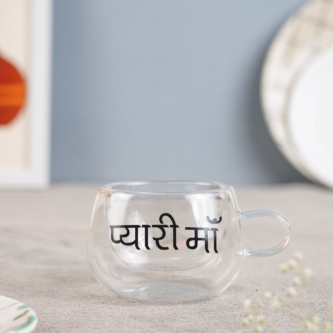 Personalized Double Wall Glass Mug