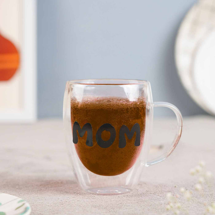 Personalized Handmade Big Double Wall Glass Mug