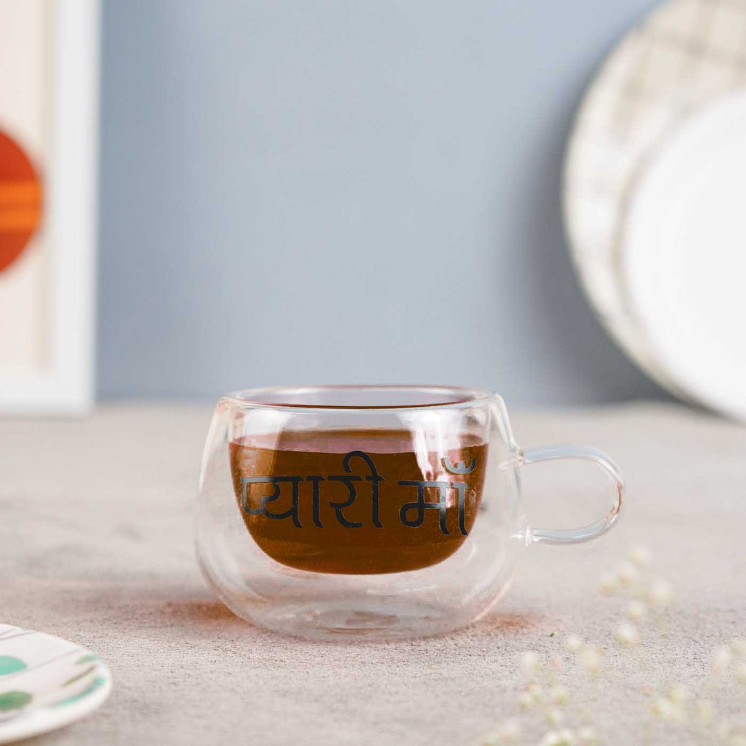 Personalized Double Wall Glass Mug