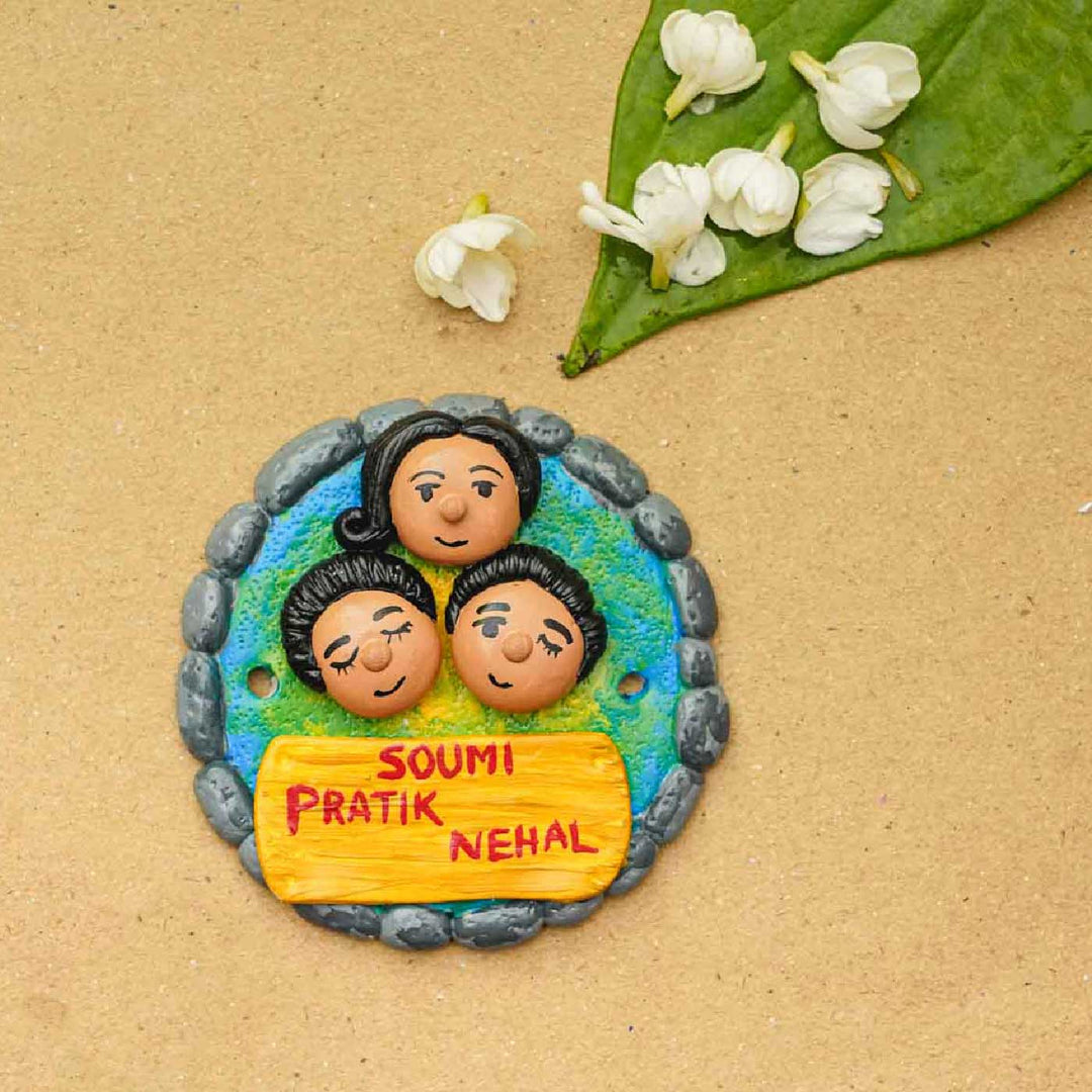 Photo Personalized Handmade Caricature Friends Clay Fridge Magnet