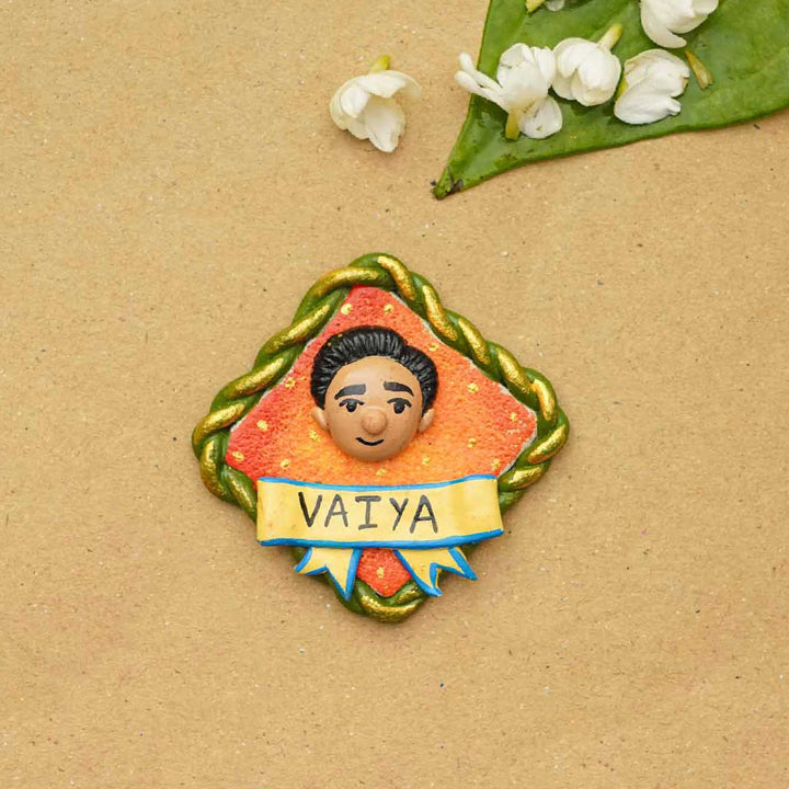 Photo Personalized Handmade Caricature Diamond Clay Fridge Magnet