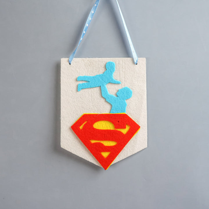 Handmade Superdad Theme Felt Party Decor