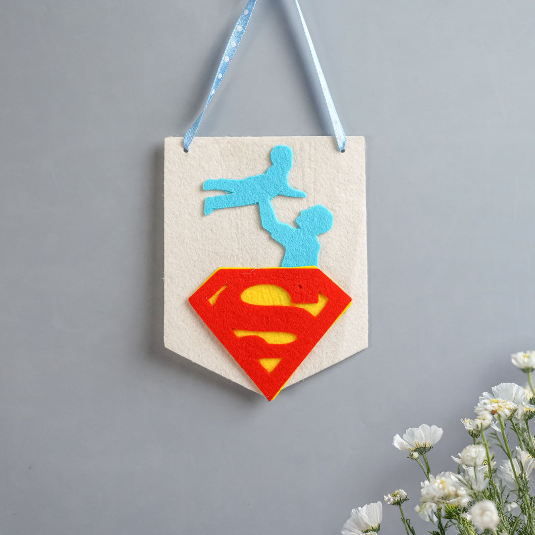 Handmade Superdad Theme Felt Party Decor