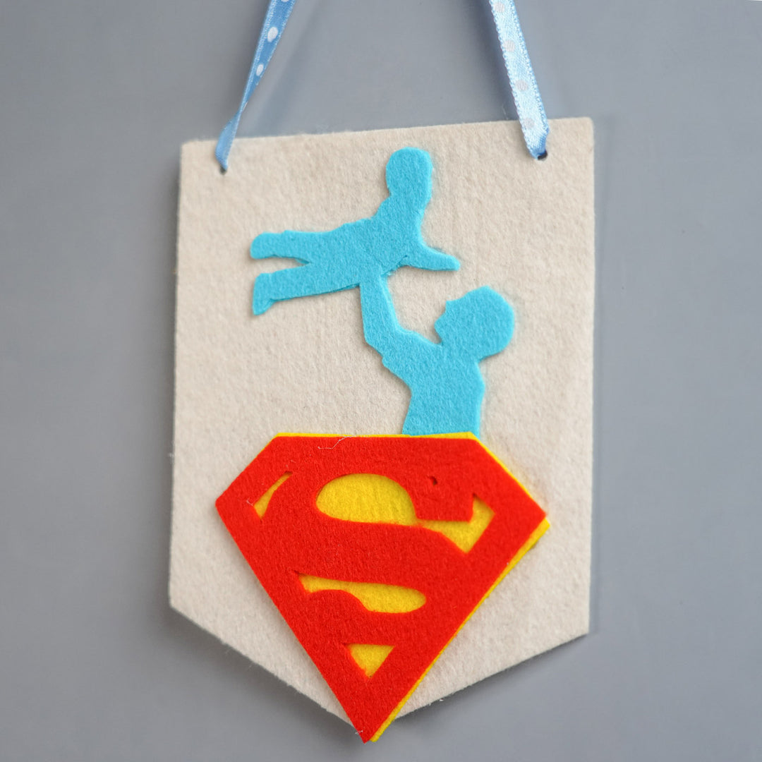 Handmade Superdad Theme Felt Party Decor