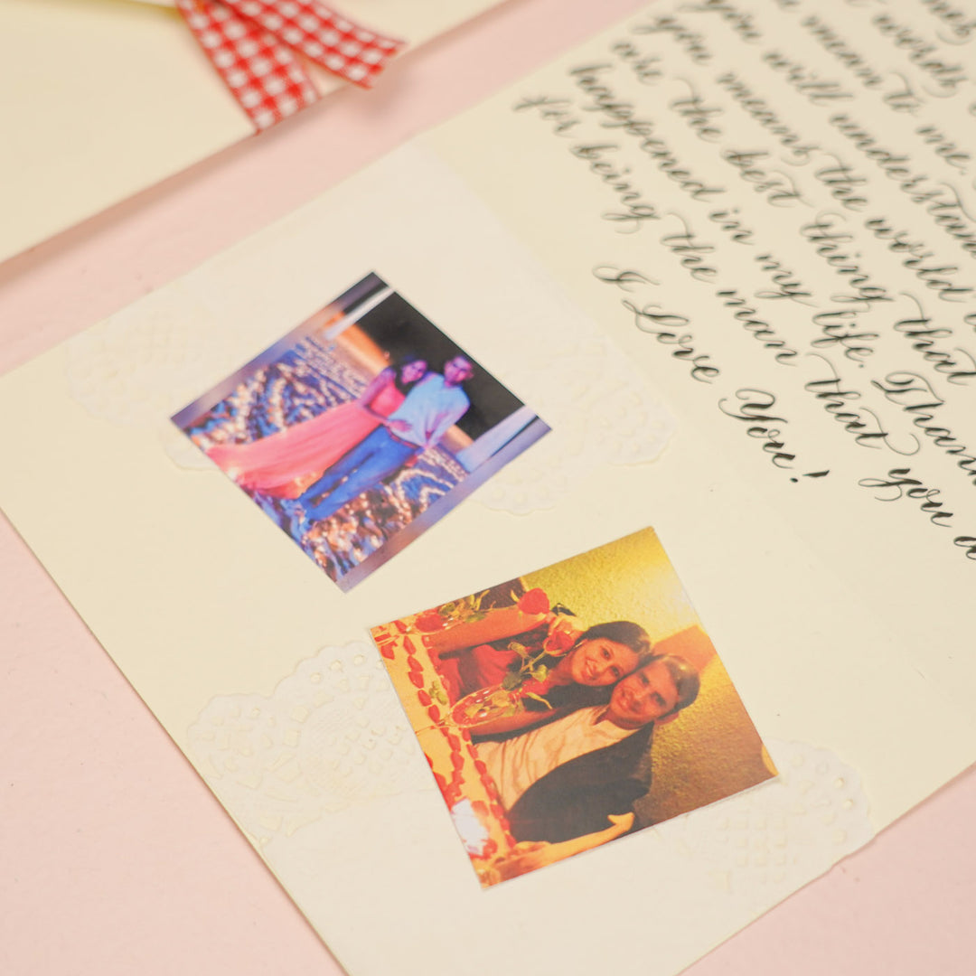 Photo Personalized Calligraphy Envelope Style Letter
