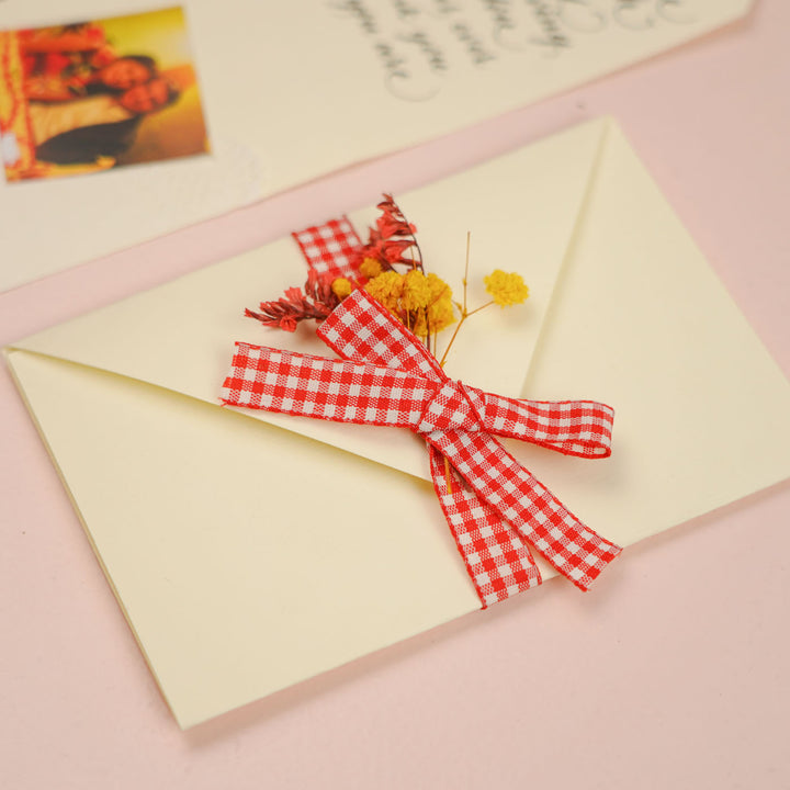 Photo Personalized Calligraphy Envelope Style Letter