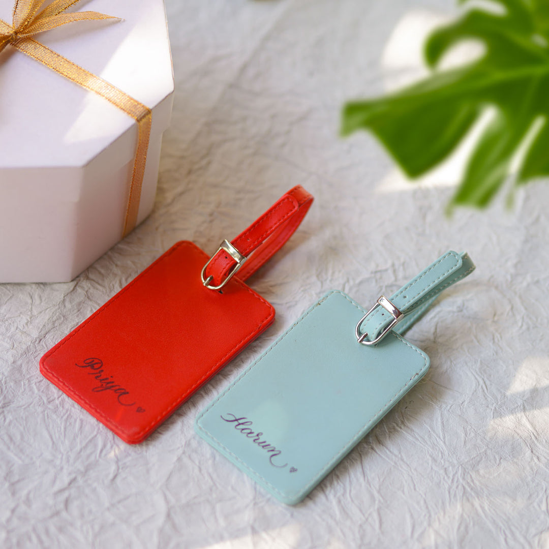 Handmade Faux Leather Personalized Luggage Tag