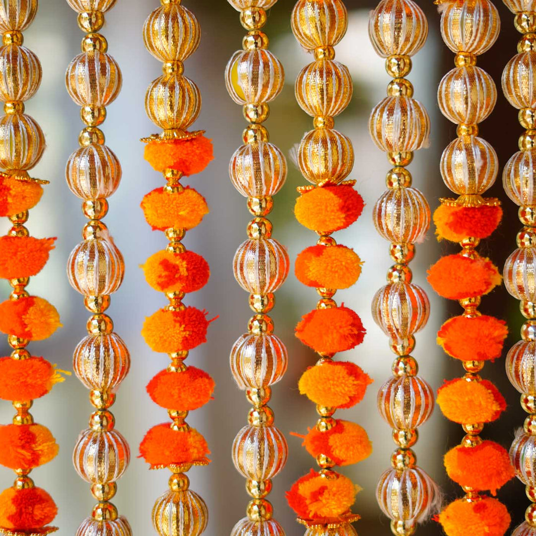 10 Pc | Moli Pom Pom & Gota Hanging Set with Bells