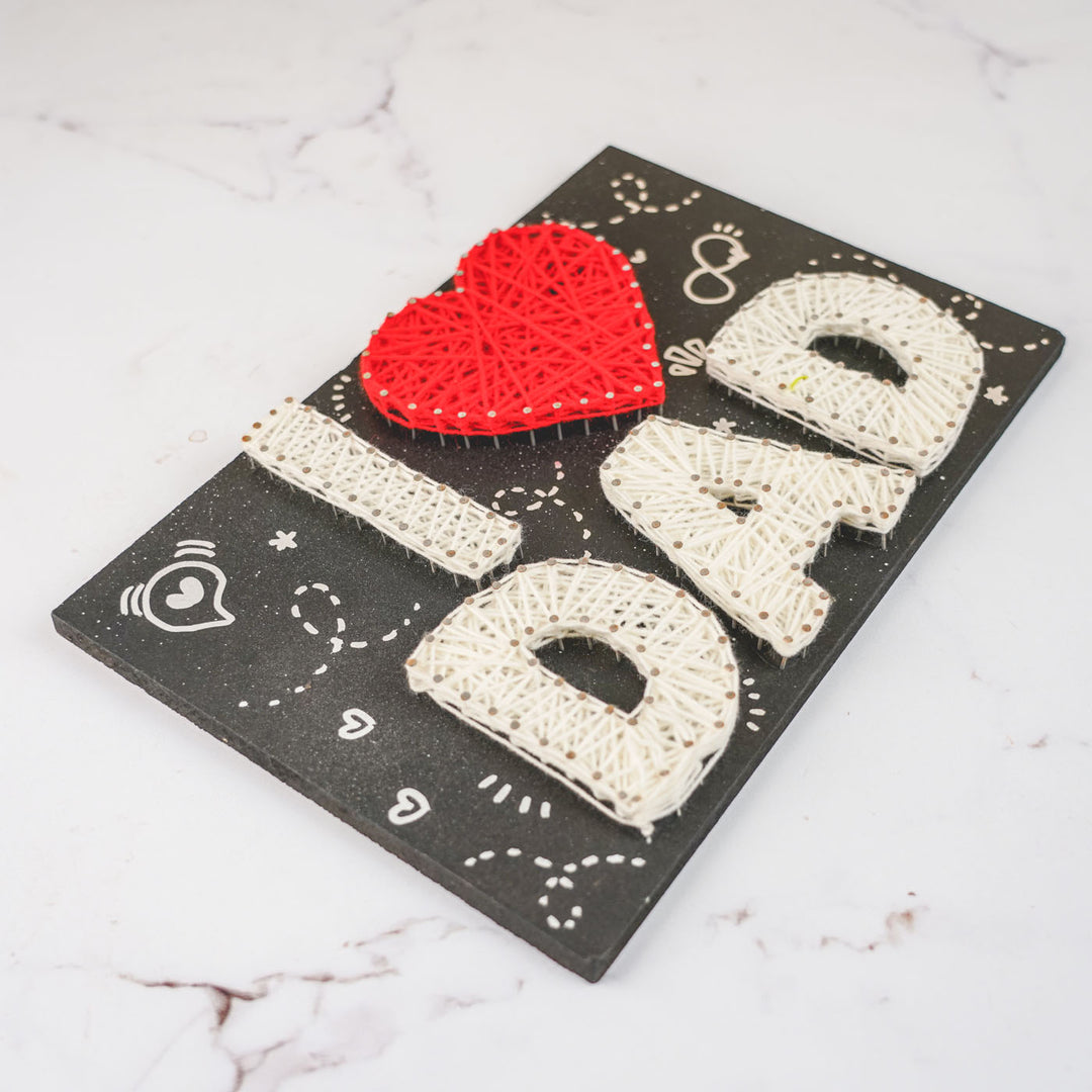 Handmade String Art I Love Dad Wooden Decorative Plaque