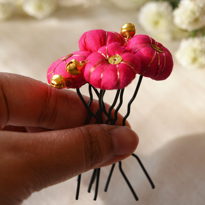 Multicolor Silk Coton Patakha Hairpin