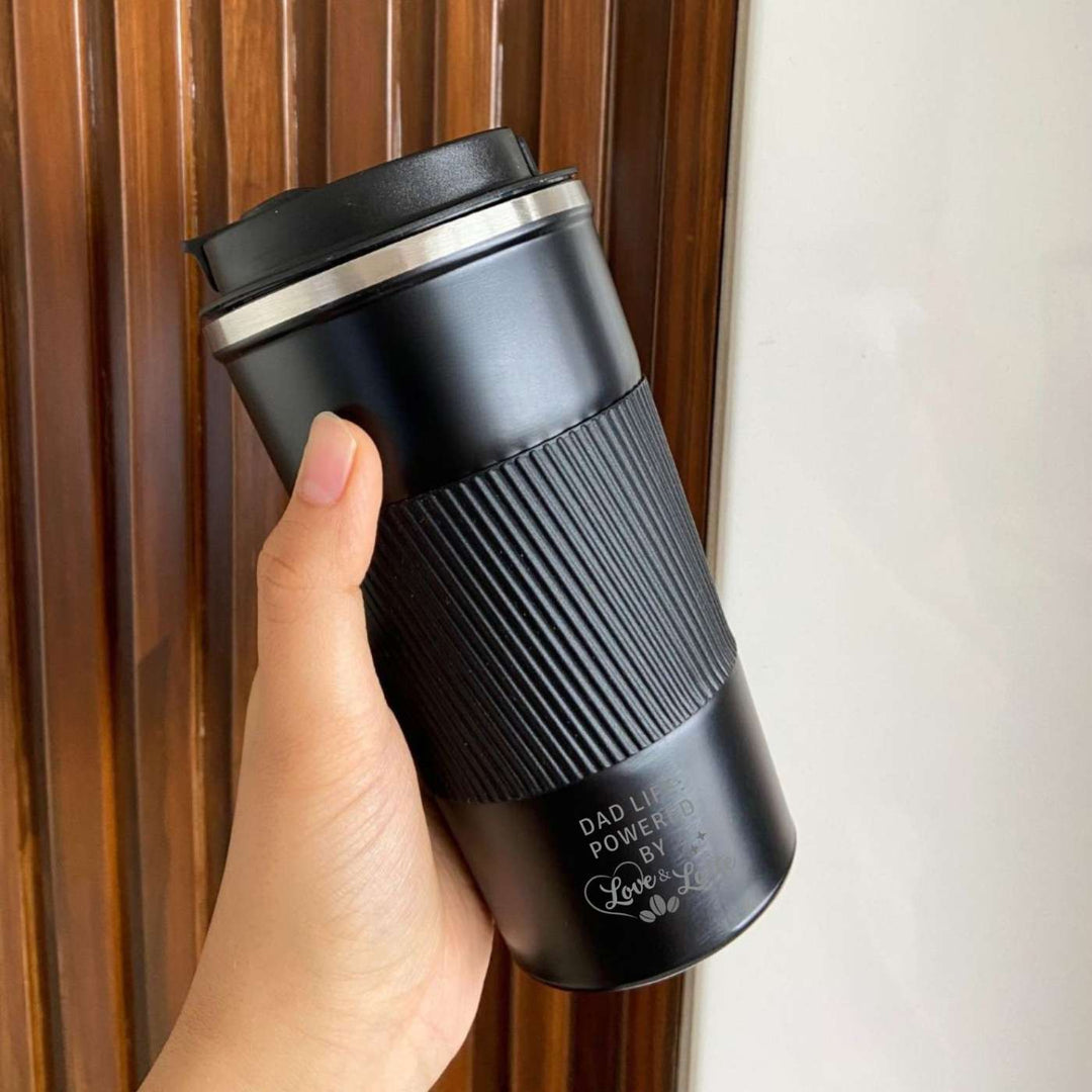 Customized Handmade Engraved Dad Life Double Walled Stainless Steel Tumbler