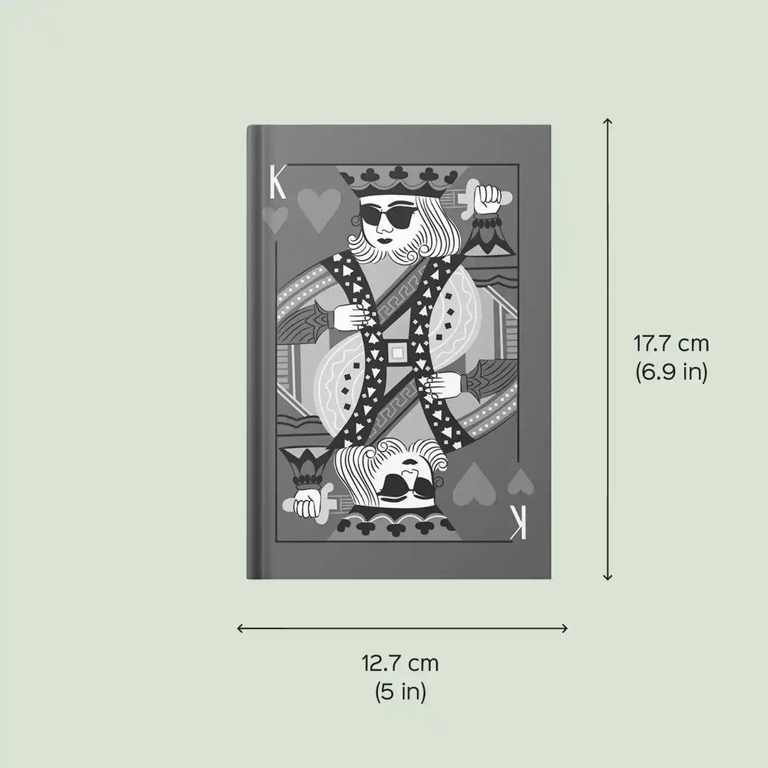 Handmade King Of Hearts Theme Journal | Unruled | 200 Pages