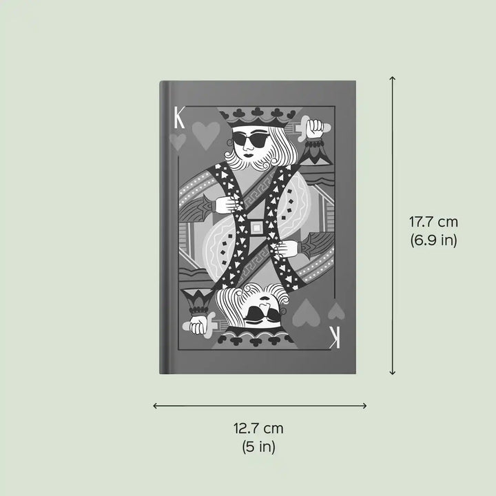 Handmade King Of Hearts Theme Journal | Unruled | 200 Pages