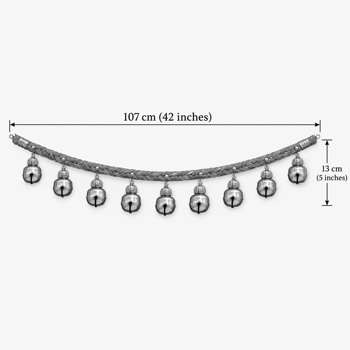 42 In | Handmade Mouli Thread Toran with Big Ghungroo Bells