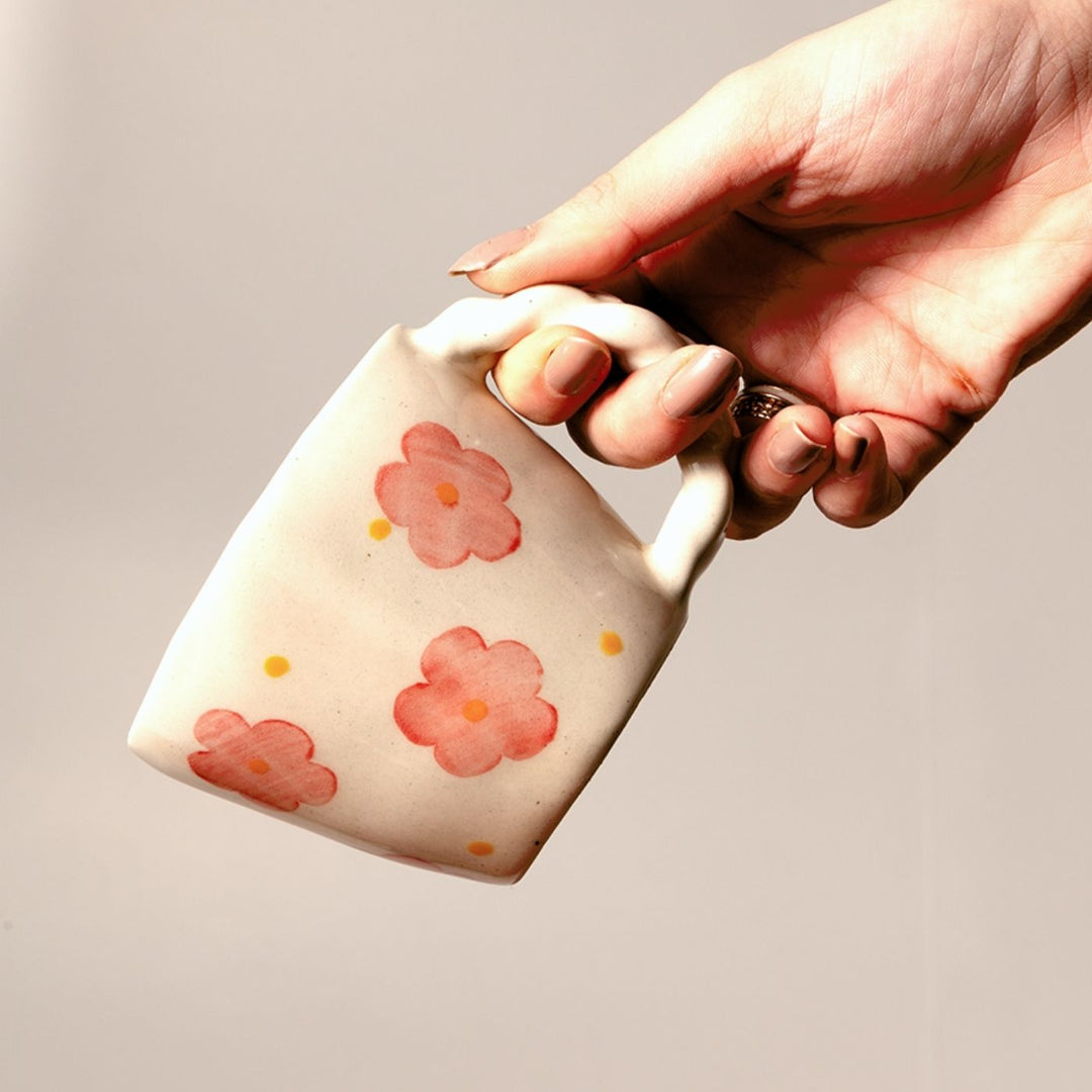 Handpainted Dil Mil Heart Shape Mug | Set of 2